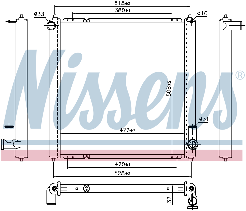 Nissens Engine Coolant Radiator 606690