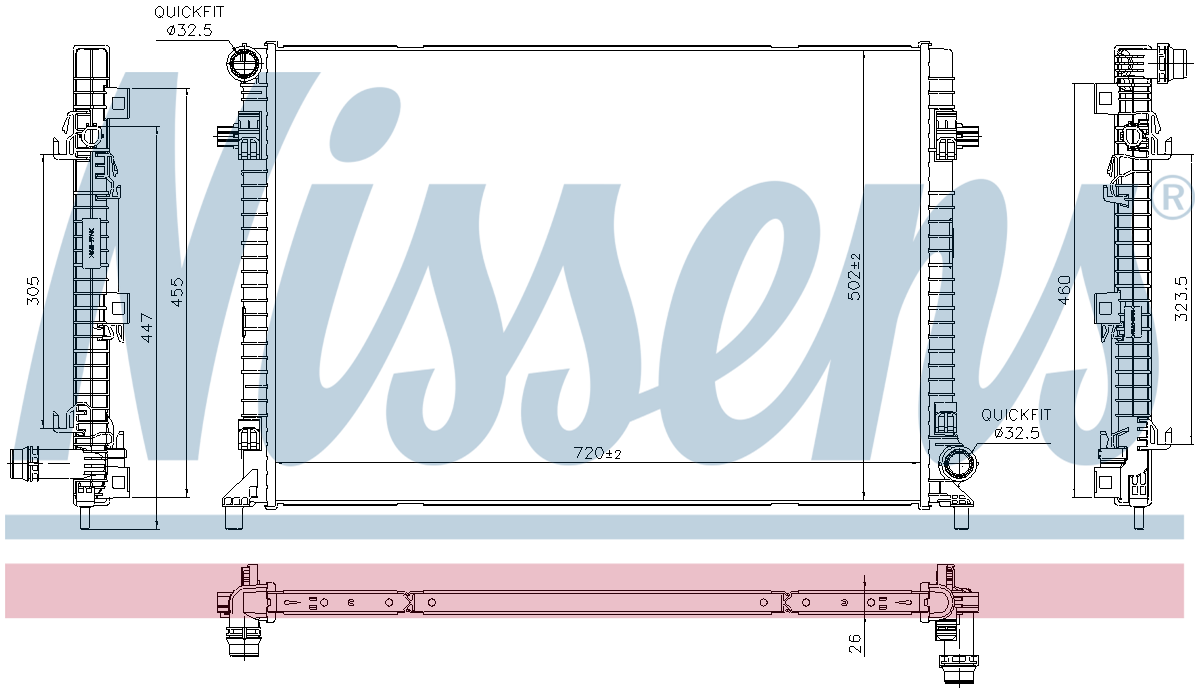 Nissens Engine Coolant Radiator 606705