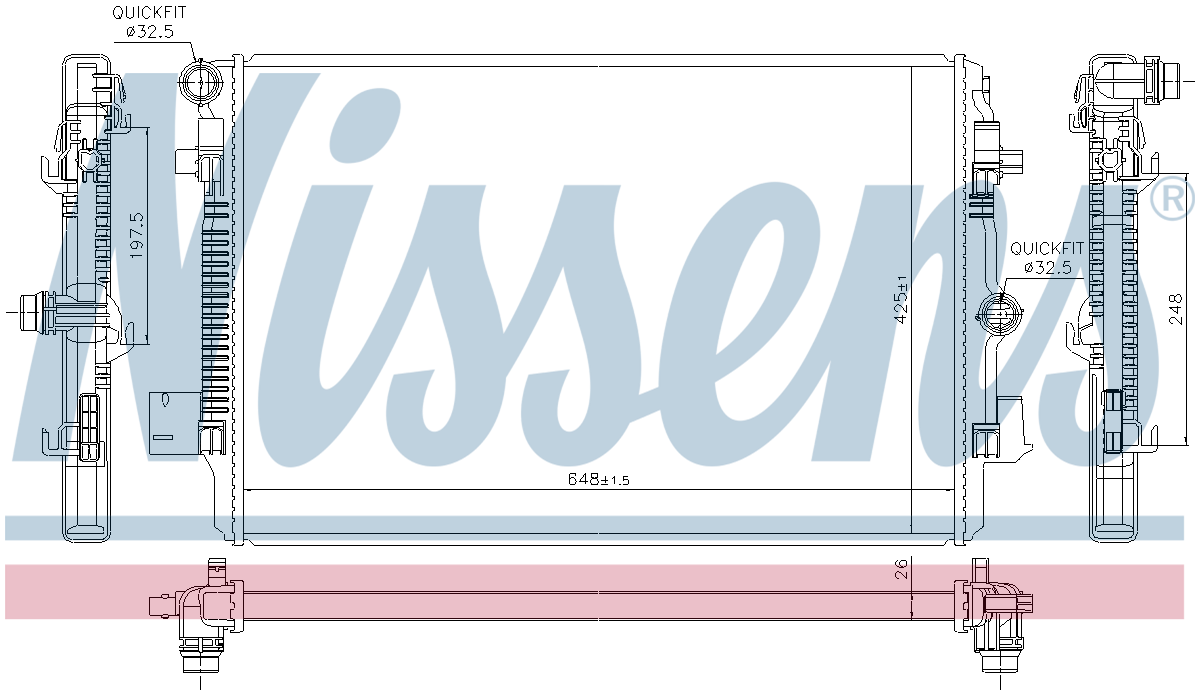 Nissens Engine Coolant Radiator 606720