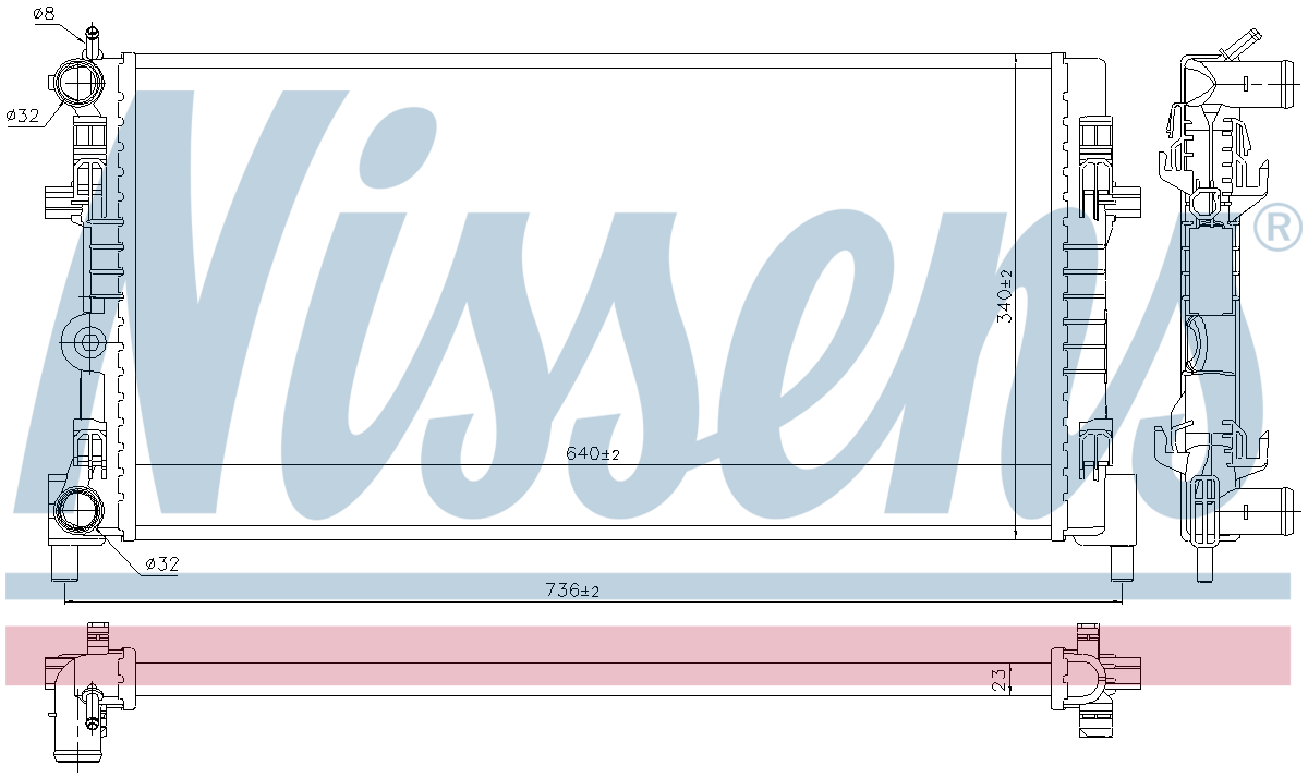 Nissens Engine Coolant Radiator 606722