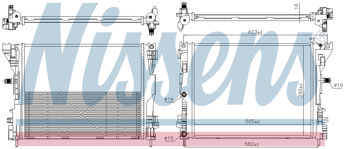 Nissens Engine Coolant Radiator 606746