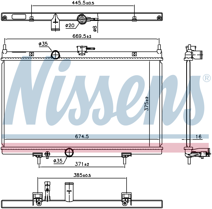 Nissens Engine Coolant Radiator 606768