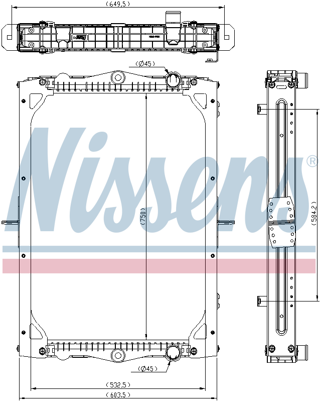 Nissens Engine Coolant Radiator 606772