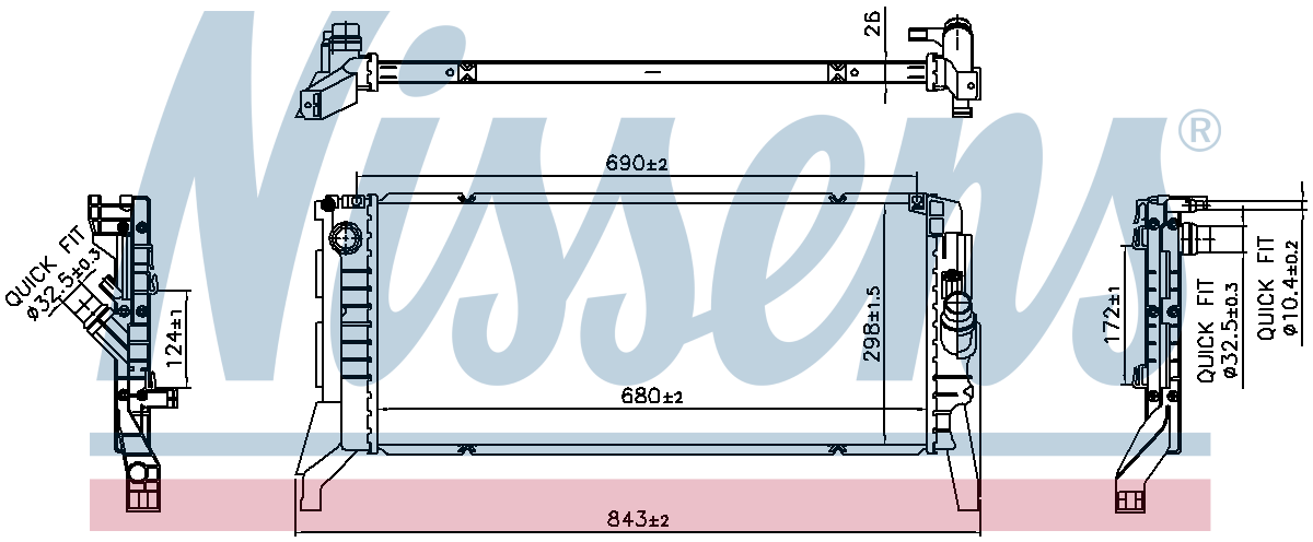 Nissens Engine Coolant Radiator 606789