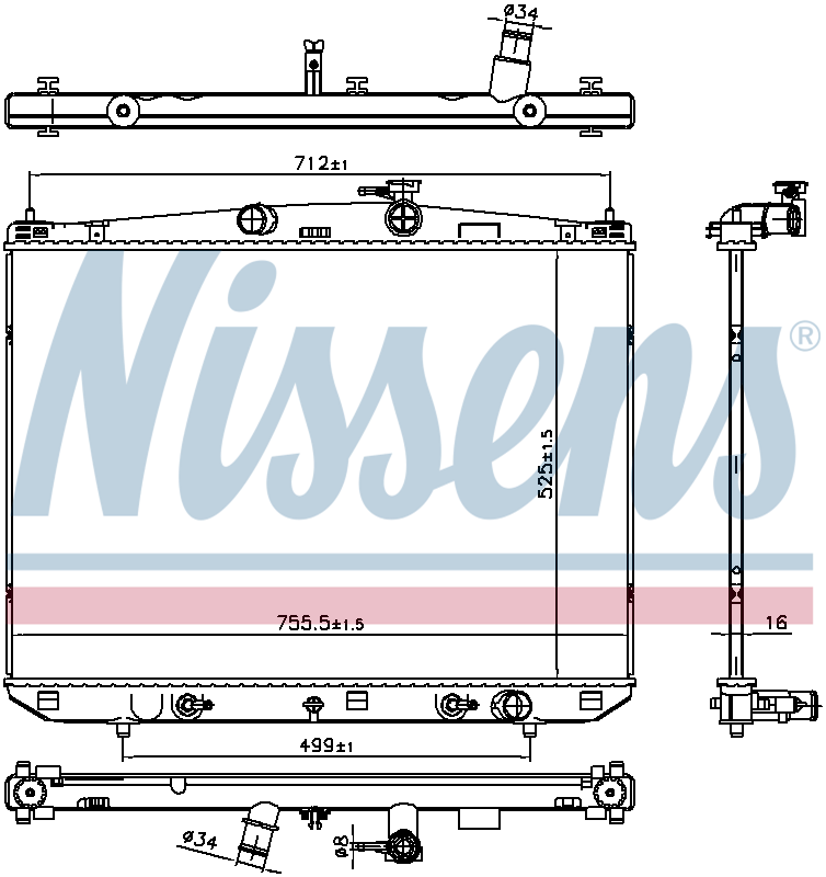 Nissens Engine Coolant Radiator 606827