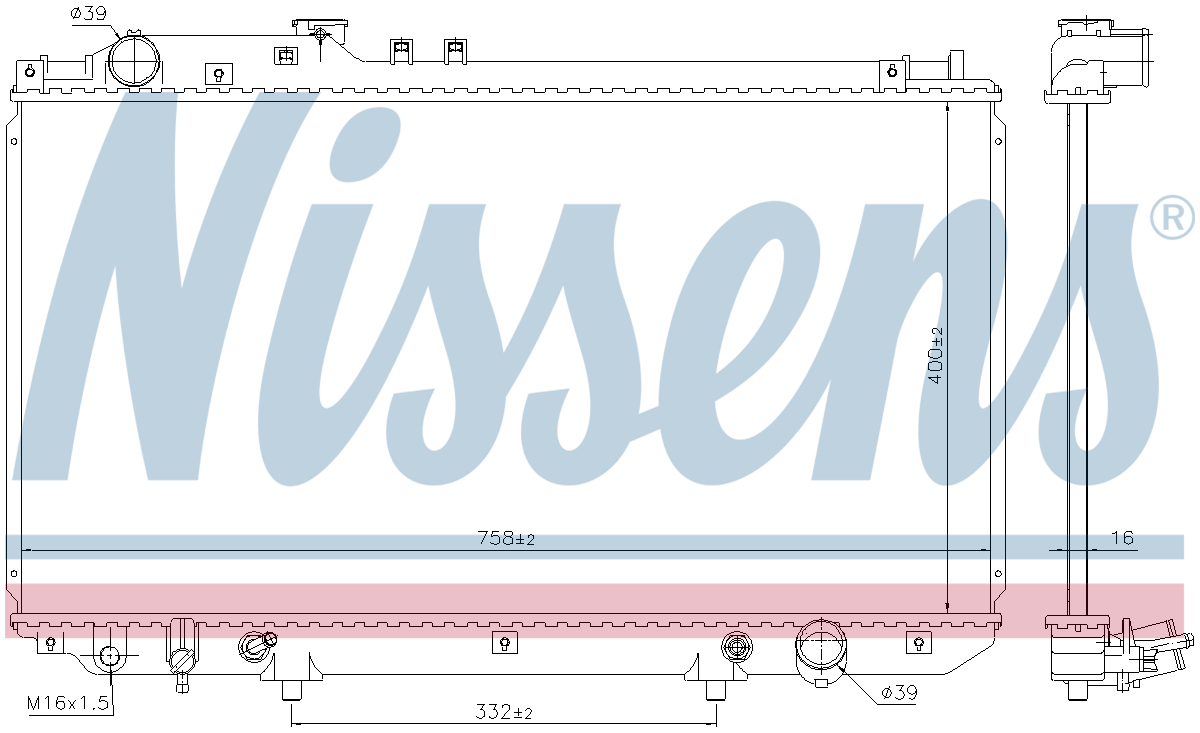 Nissens Engine Coolant Radiator 606839