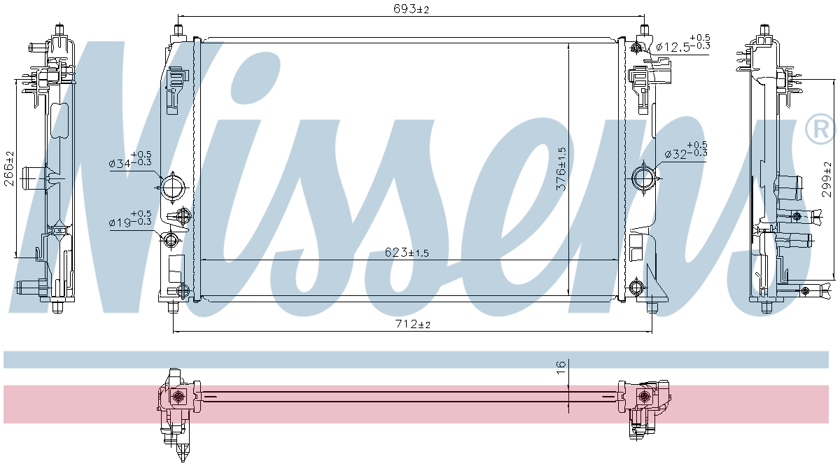 Nissens Engine Coolant Radiator 606858
