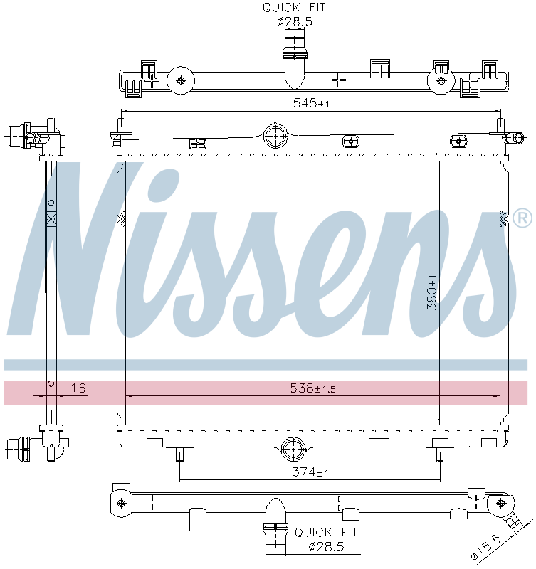 Nissens Engine Coolant Radiator 606859