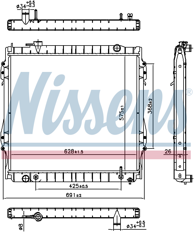 Nissens Engine Coolant Radiator 606946