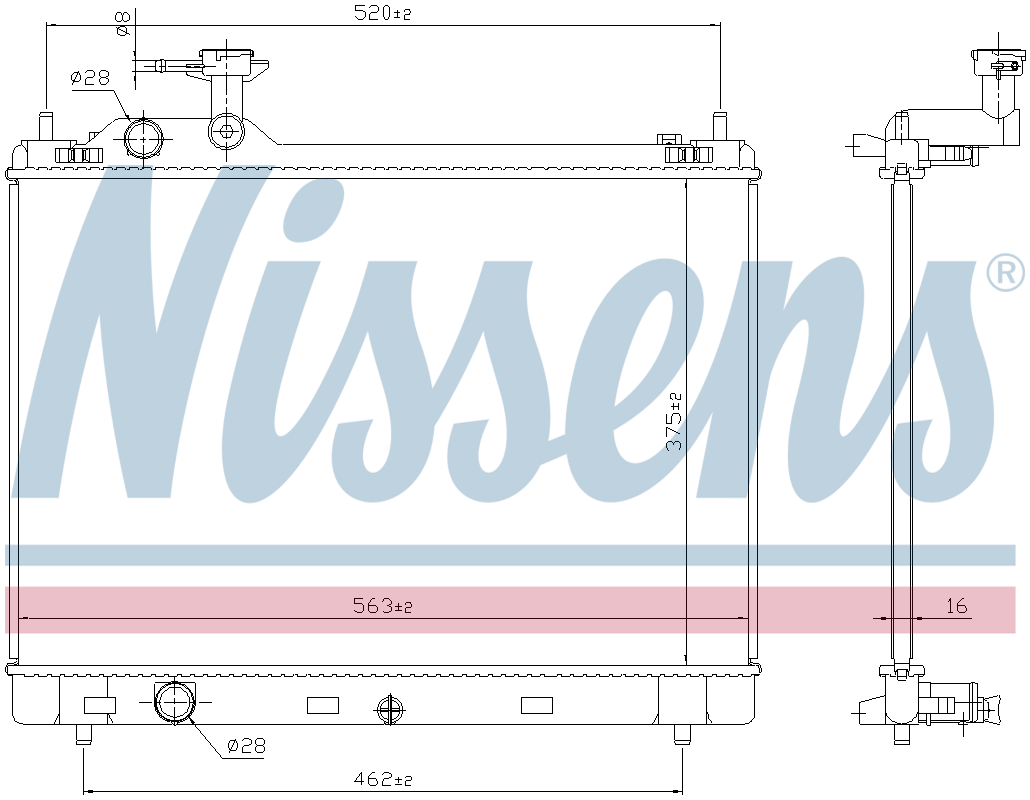 Nissens Engine Coolant Radiator 606951