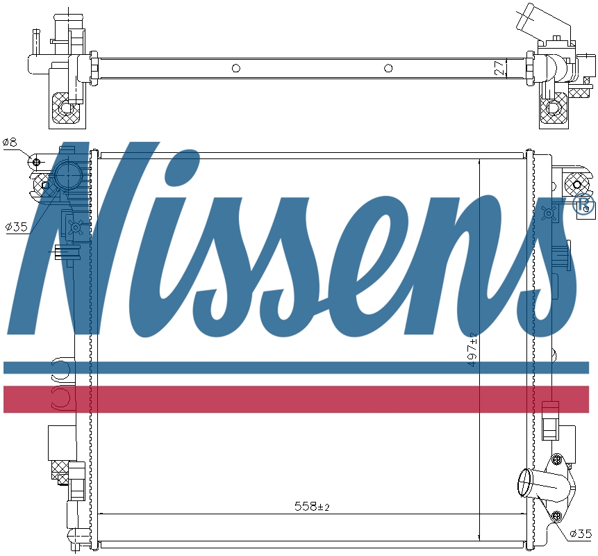NISSENS Coolant Radiator 606952