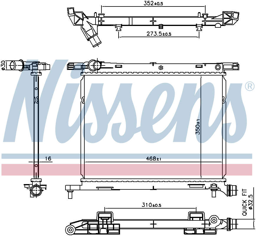 Nissens Engine Coolant Radiator 607029
