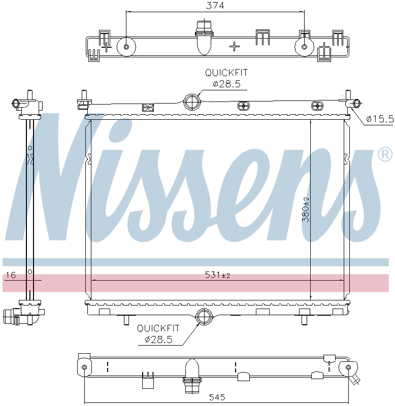 Nissens Engine Coolant Radiator 607030