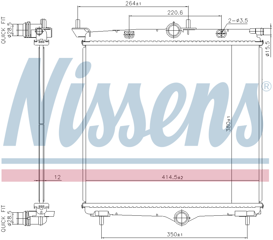 Nissens Engine Coolant Radiator 607031