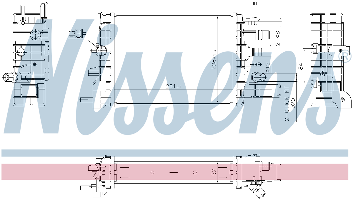 Nissens Engine Coolant Radiator 607033