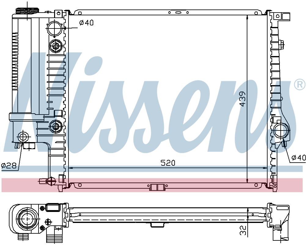 Nissens Engine Coolant Radiator 60709A