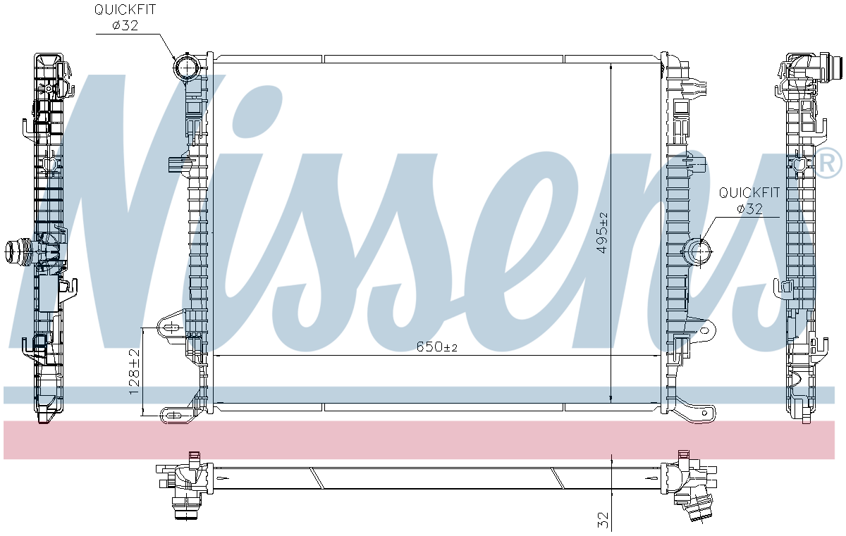 Nissens Engine Coolant Radiator 607102