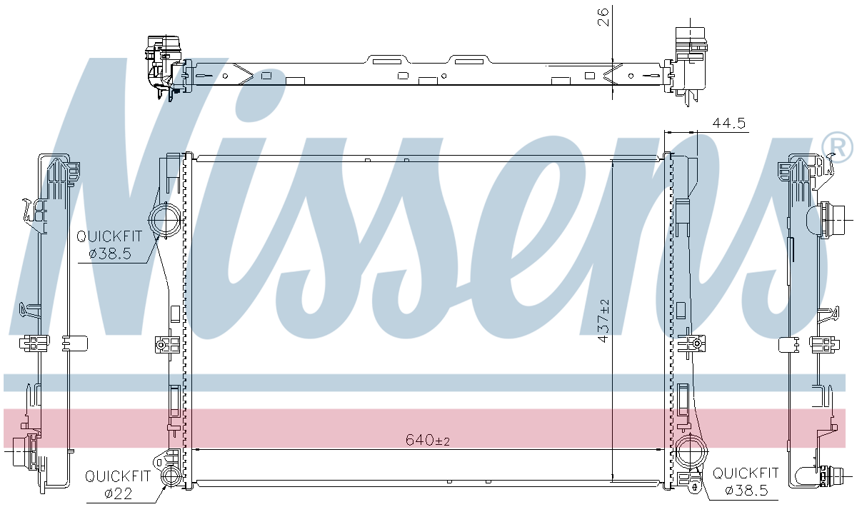Nissens Engine Coolant Radiator 607117