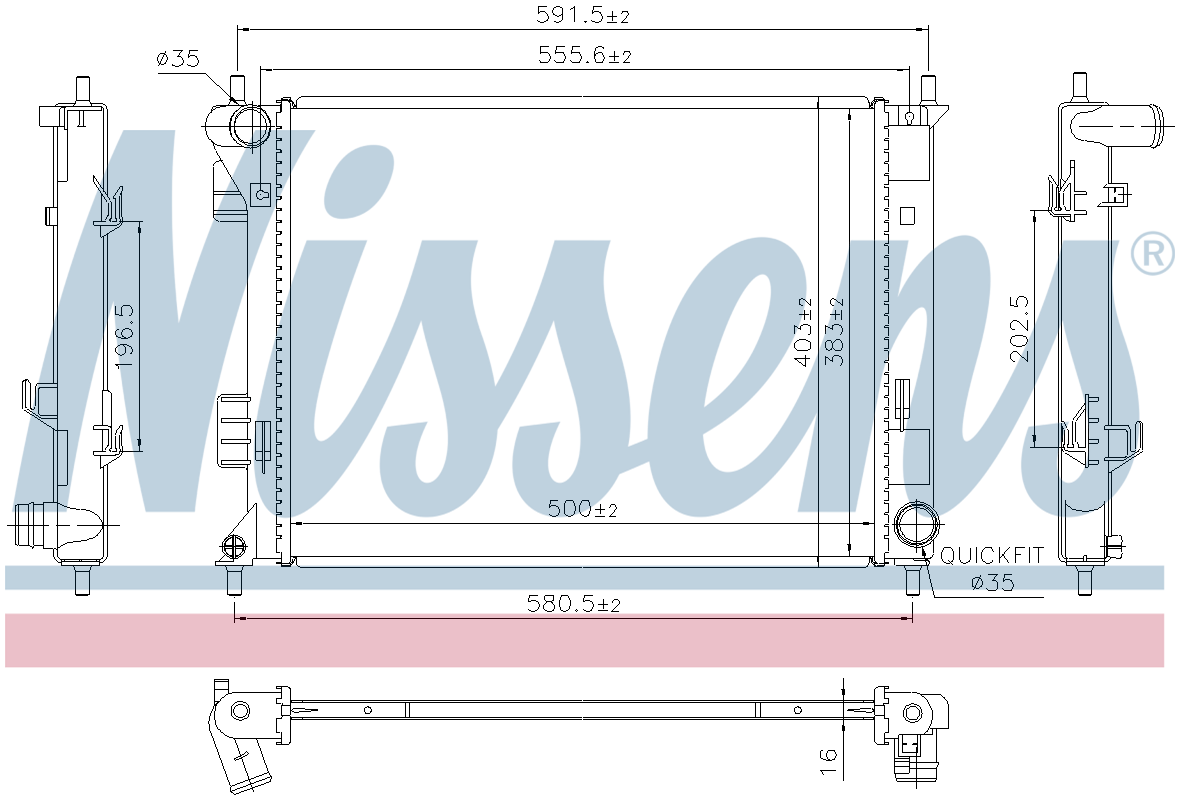 Nissens Engine Coolant Radiator 607189