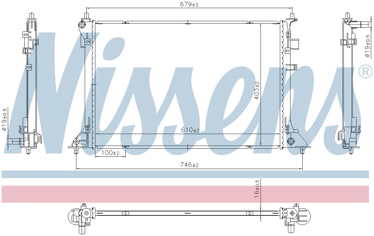 Nissens Engine Coolant Radiator 607220