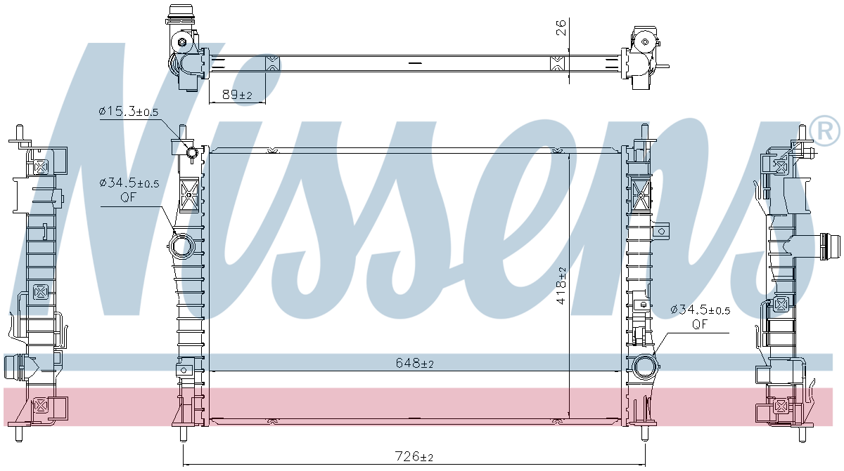 Nissens Engine Coolant Radiator 607228