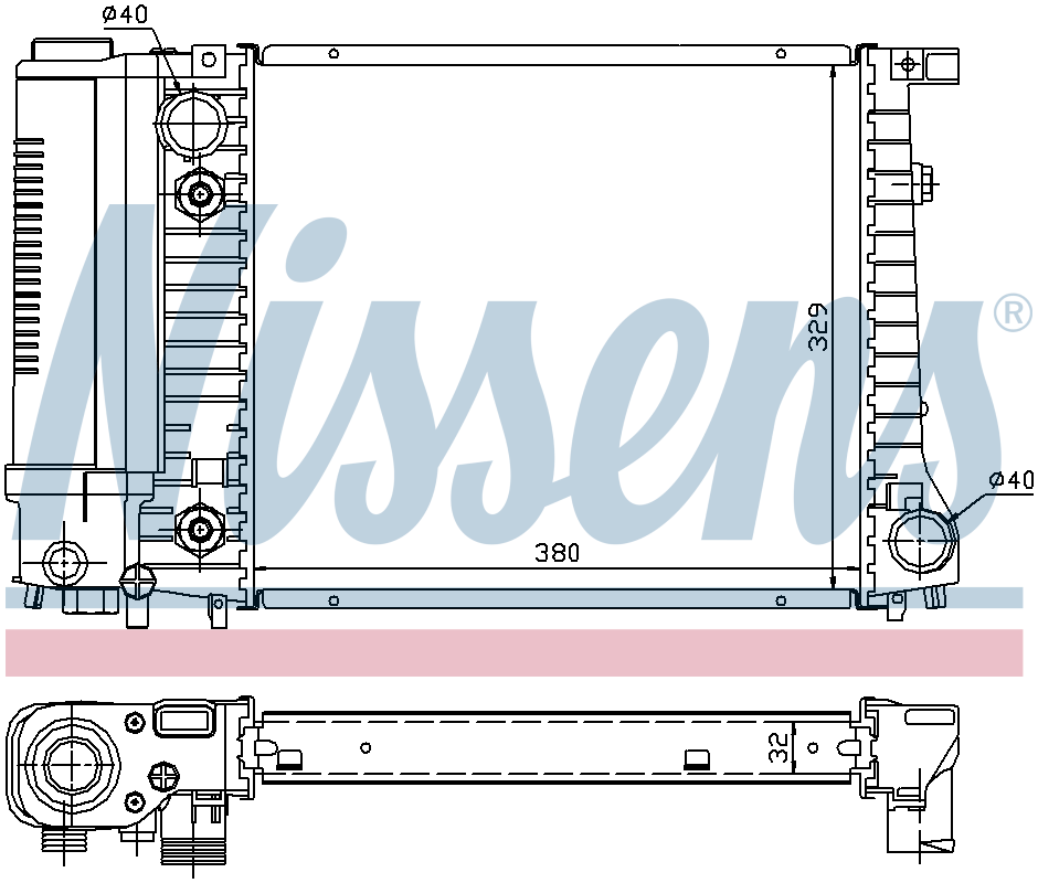 Nissens Engine Coolant Radiator 60731A