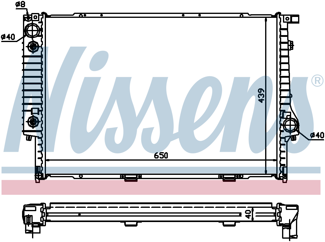 Nissens Engine Coolant Radiator 60748A
