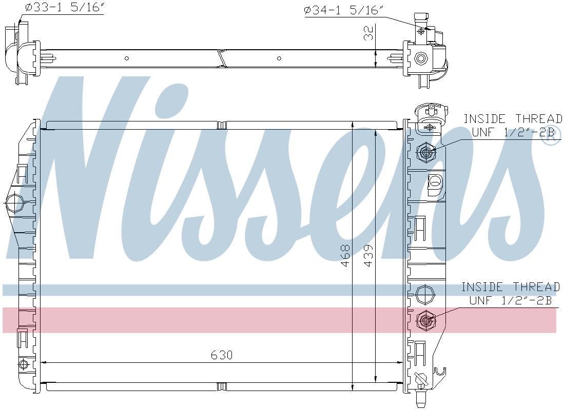 Nissens Engine Coolant Radiator 60922
