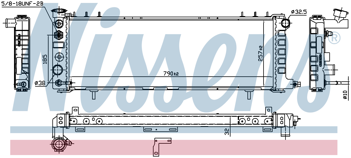 Nissens Engine Coolant Radiator 609881