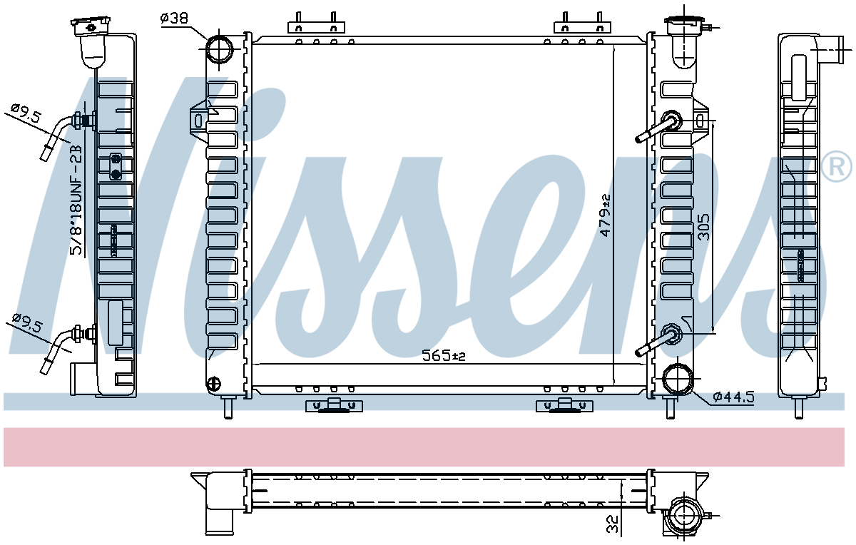 Nissens Engine Coolant Radiator 609901