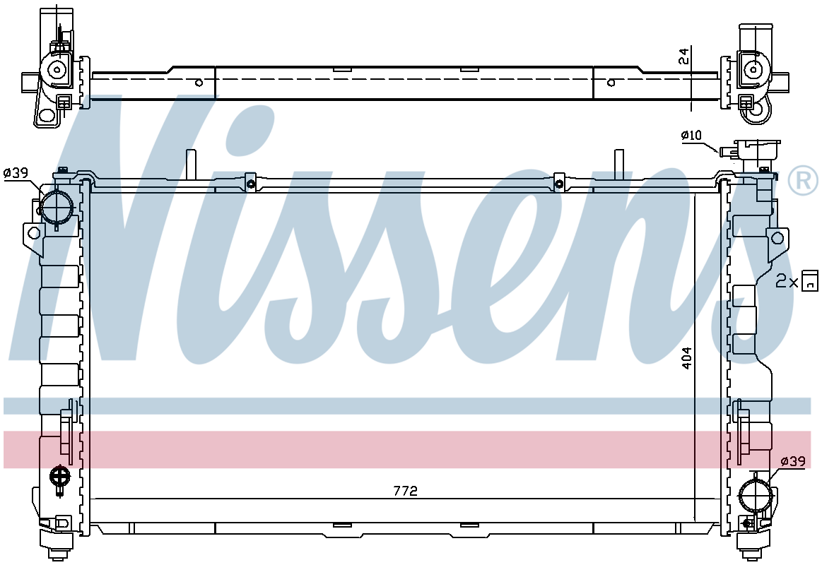 Nissens Engine Coolant Radiator 61005