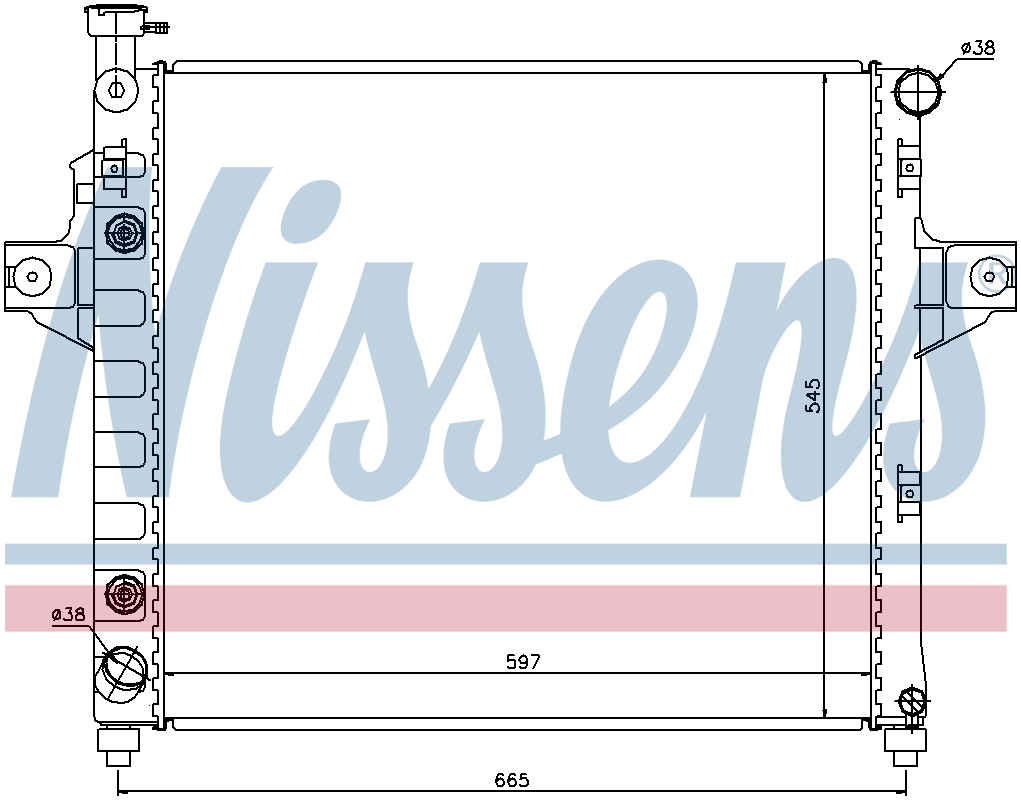 Nissens Engine Coolant Radiator 61009