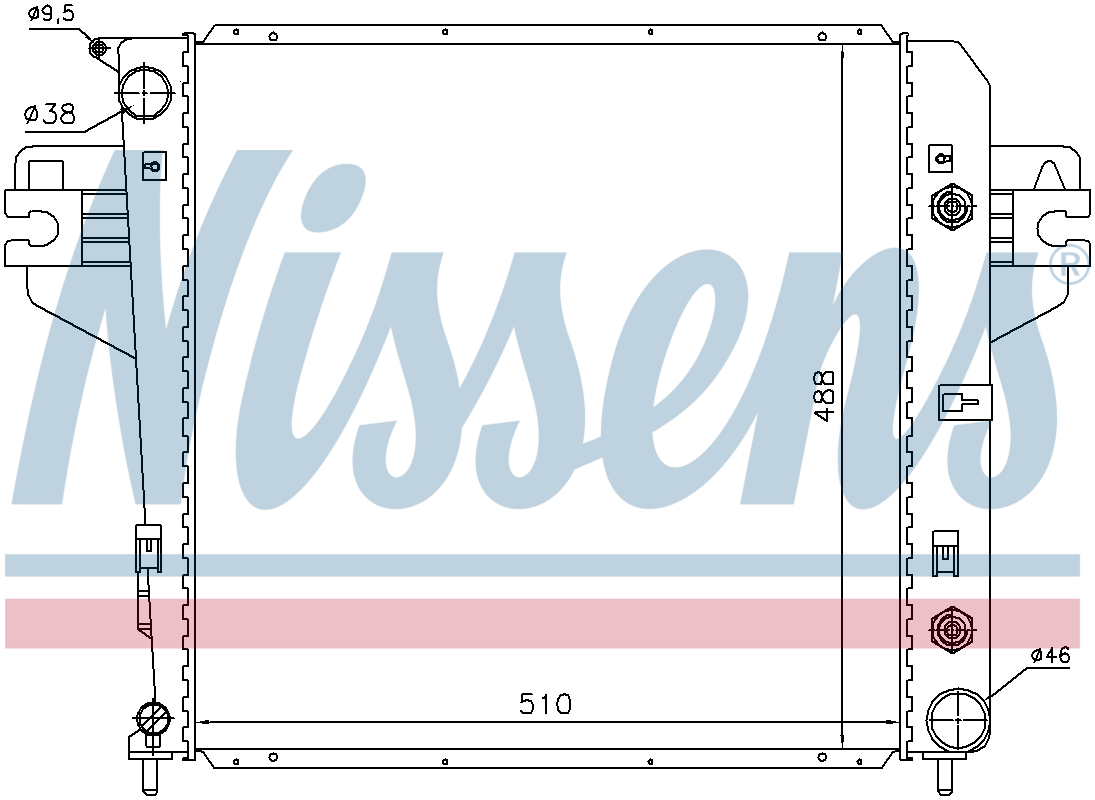Nissens Engine Coolant Radiator 61017