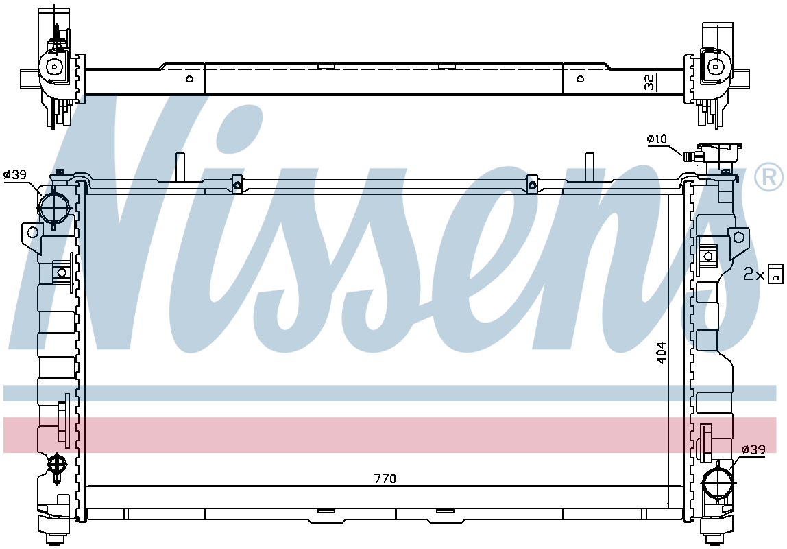 Nissens Engine Coolant Radiator 61025