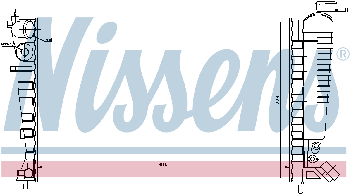 Nissens Engine Coolant Radiator 61368