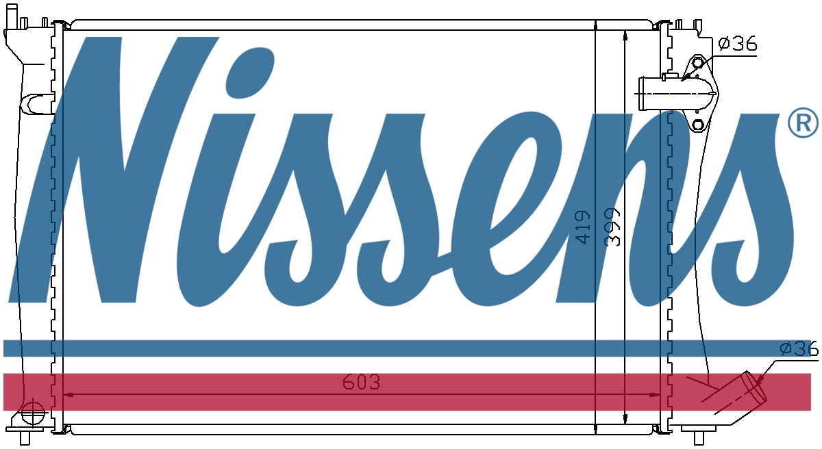 NISSENS Coolant Radiator 61386
