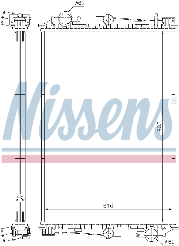 Nissens Engine Coolant Radiator 614270