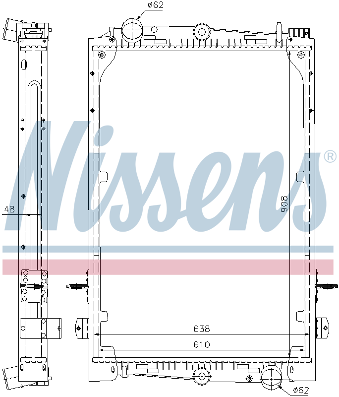 Nissens Engine Coolant Radiator 61427A