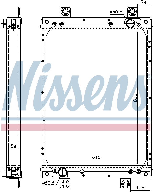 Nissens Engine Coolant Radiator 61439A