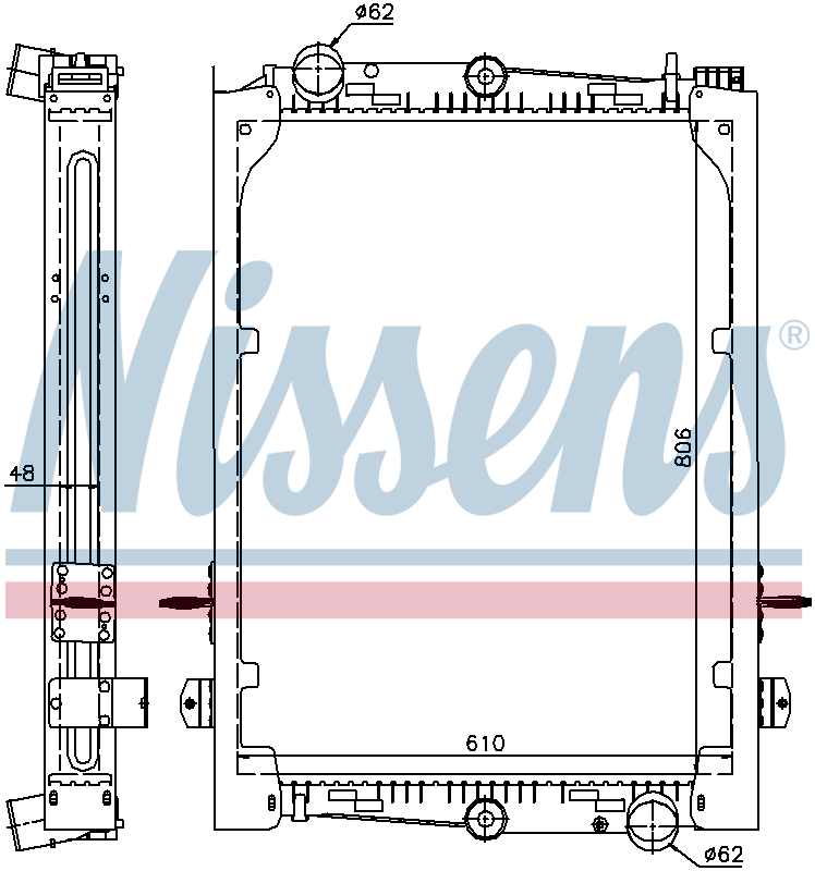 Nissens Engine Coolant Radiator 61440A