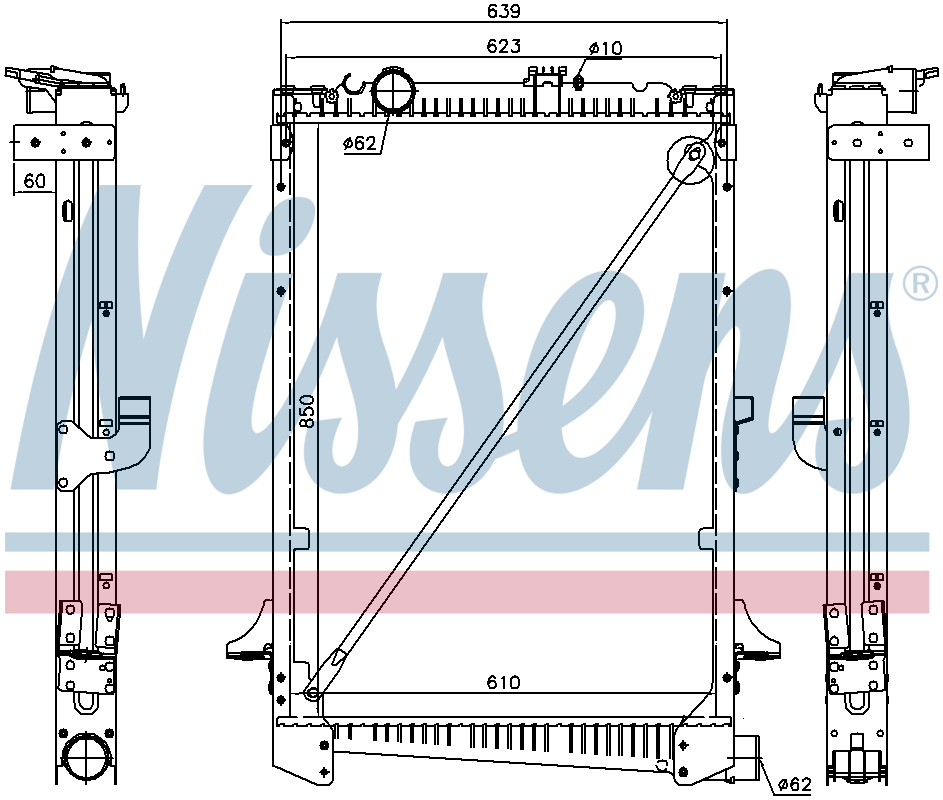 Nissens Engine Coolant Radiator 61441A