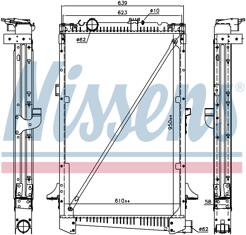 Nissens Engine Coolant Radiator 61442A