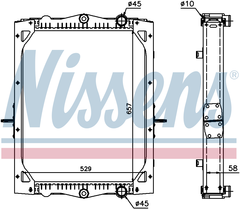 Nissens Engine Coolant Radiator 61443A