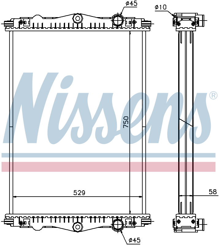 Nissens Engine Coolant Radiator 614440