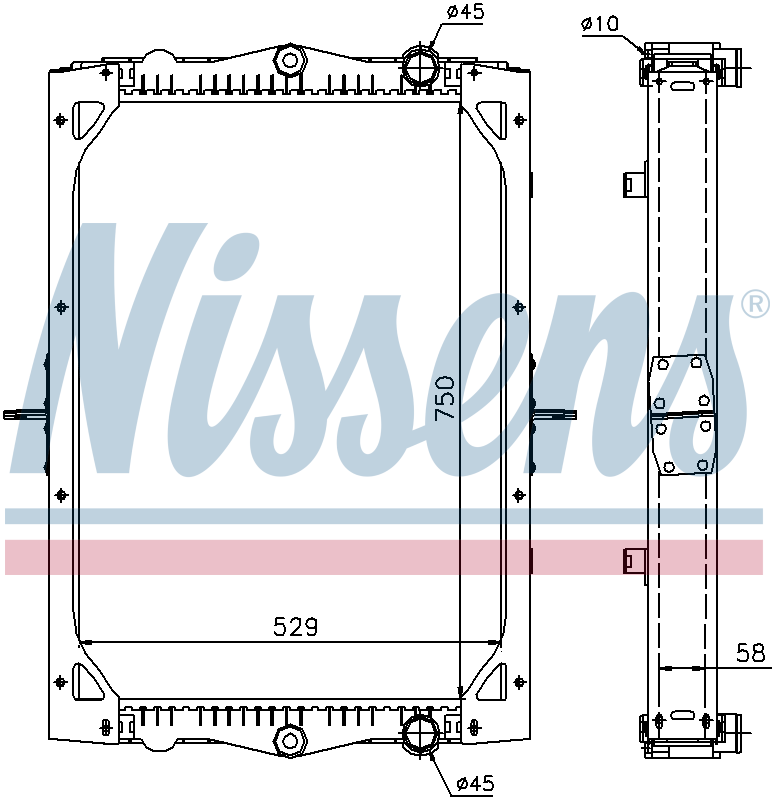 Nissens Engine Coolant Radiator 61444A
