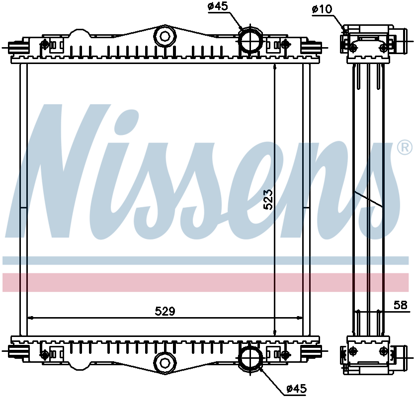Nissens Engine Coolant Radiator 614450