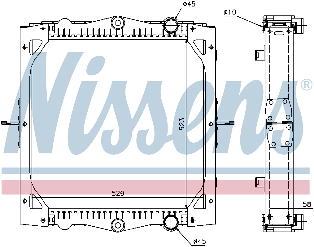 Nissens Engine Coolant Radiator 61445A