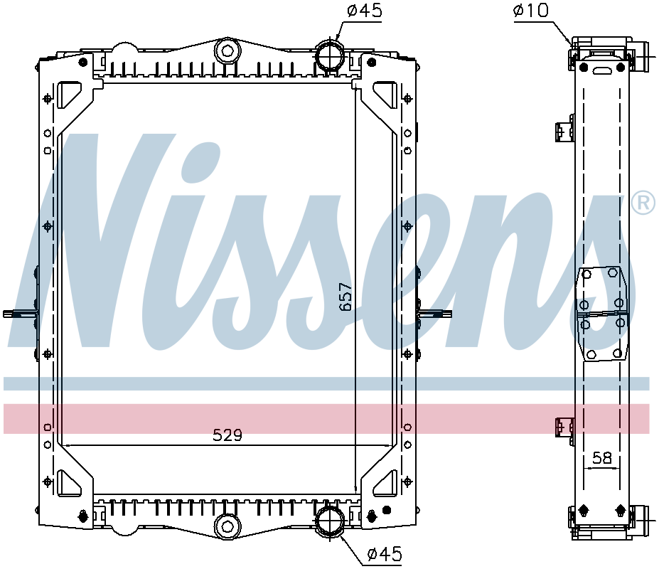 Nissens Engine Coolant Radiator 61452