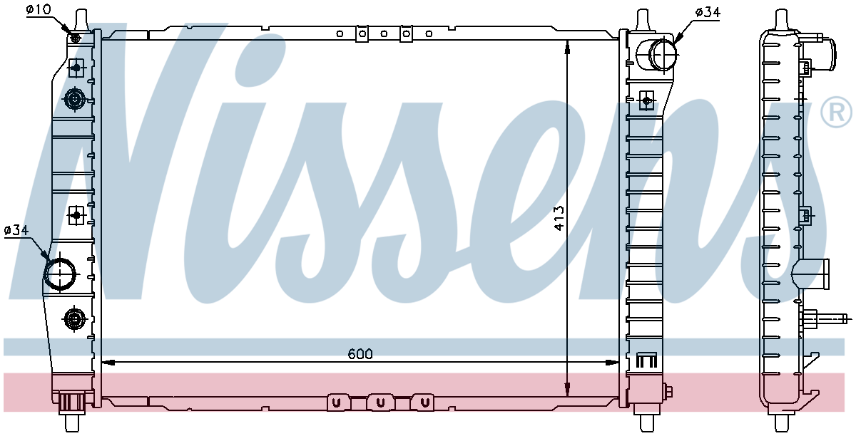 Nissens Engine Coolant Radiator 61637