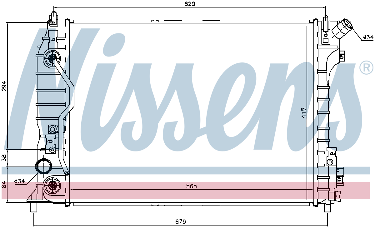 Nissens Engine Coolant Radiator 61695